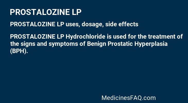 PROSTALOZINE LP