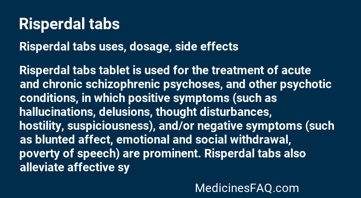 Risperdal tabs