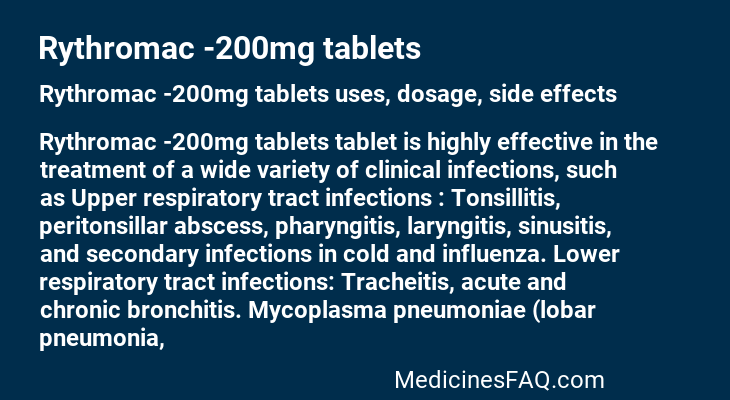 Rythromac -200mg tablets