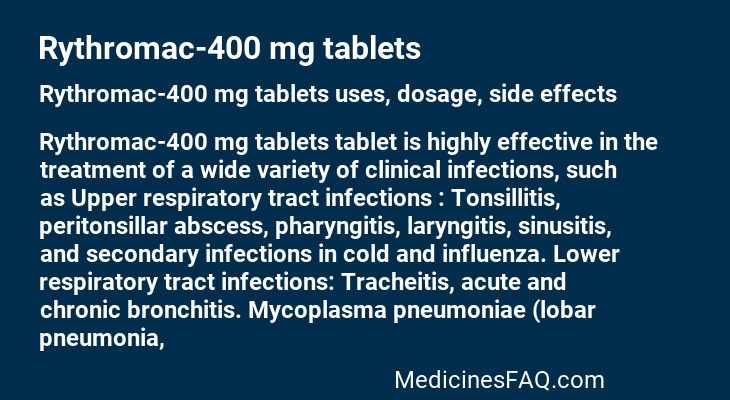 Rythromac-400 mg tablets