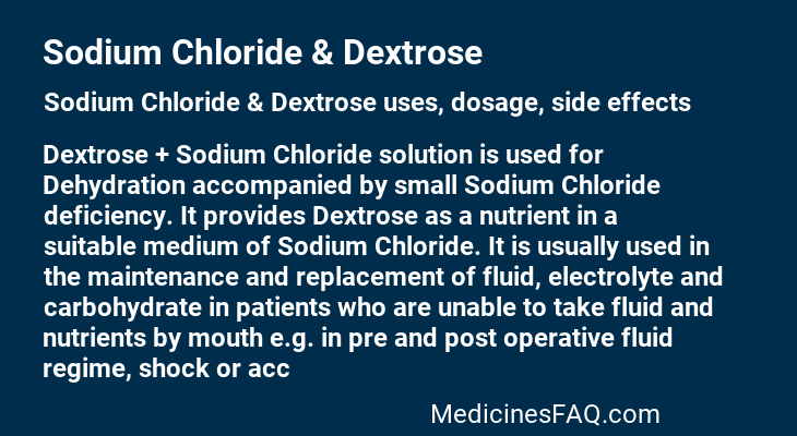 Sodium Chloride & Dextrose