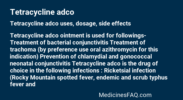 Tetracycline adco