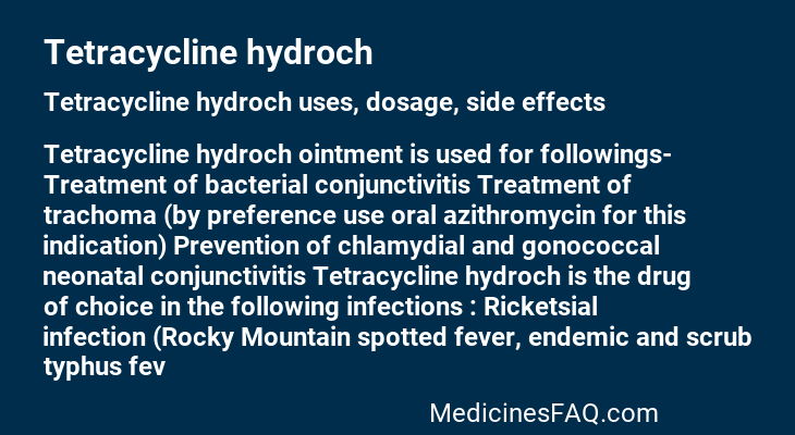 Tetracycline hydroch