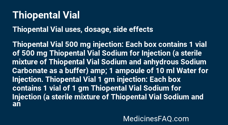 Thiopental Vial