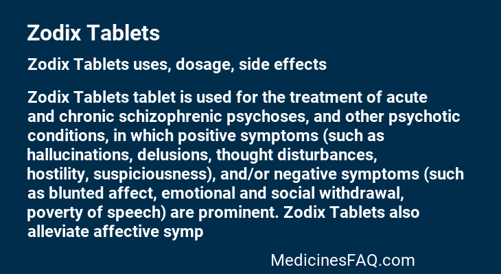 Zodix Tablets