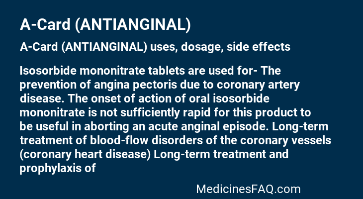 A-Card (ANTIANGINAL)