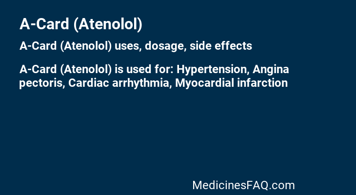 A-Card (Atenolol)