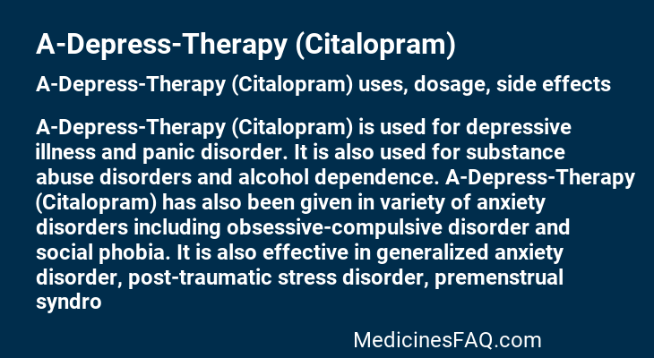 A-Depress-Therapy (Citalopram)