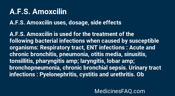 A.F.S. Amoxcilin