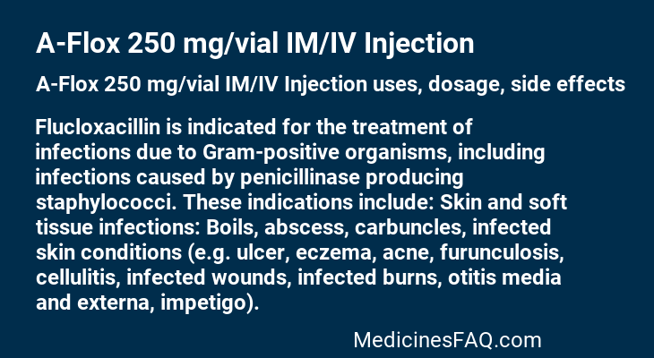 A-Flox 250 mg/vial IM/IV Injection