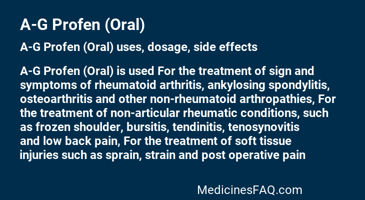 A-G Profen (Oral)