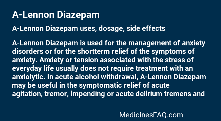 A-Lennon Diazepam