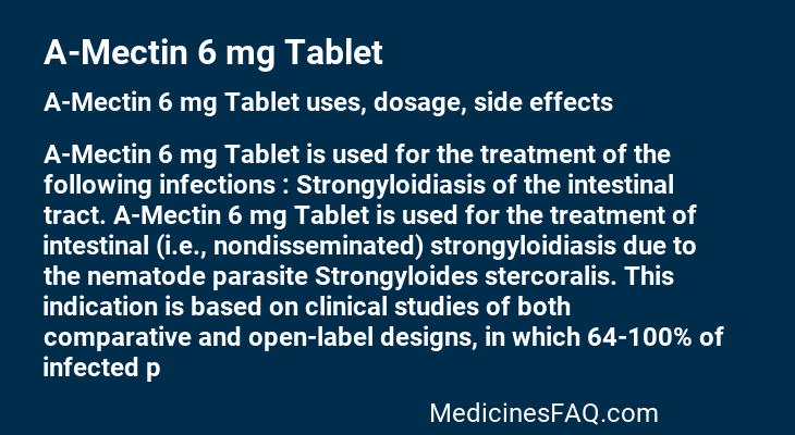 A-Mectin 6 mg Tablet