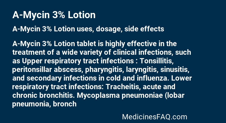 A-Mycin 3% Lotion