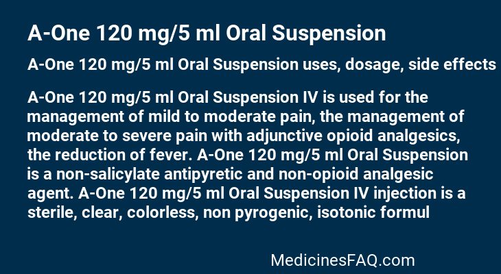 A-One 120 mg/5 ml Oral Suspension