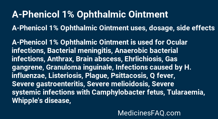 A-Phenicol 1% Ophthalmic Ointment