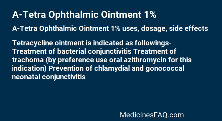 A-Tetra Ophthalmic Ointment 1%