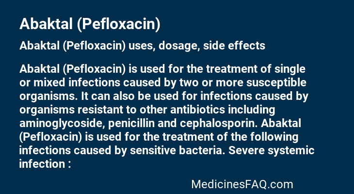 Abaktal (Pefloxacin)