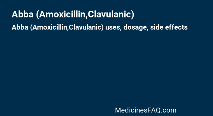 Abba (Amoxicillin,Clavulanic)