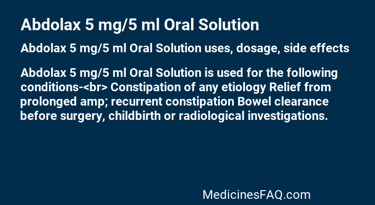 Abdolax 5 mg/5 ml Oral Solution