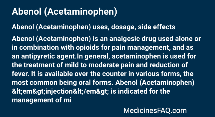 Abenol (Acetaminophen)