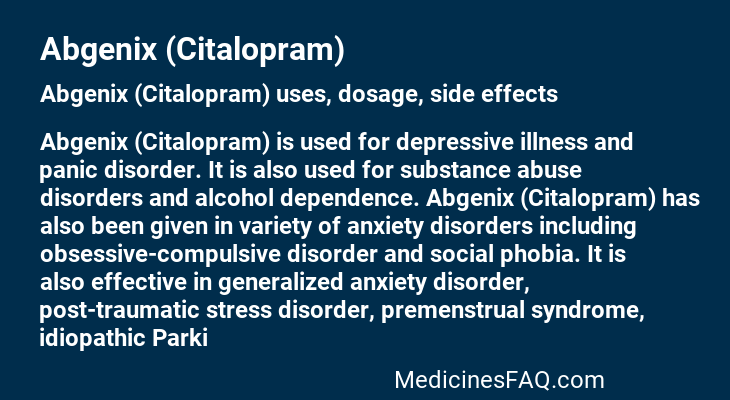 Abgenix (Citalopram)