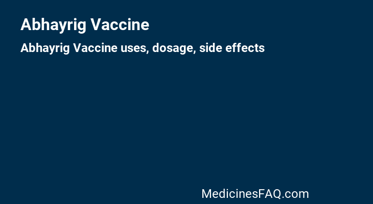 Abhayrig Vaccine