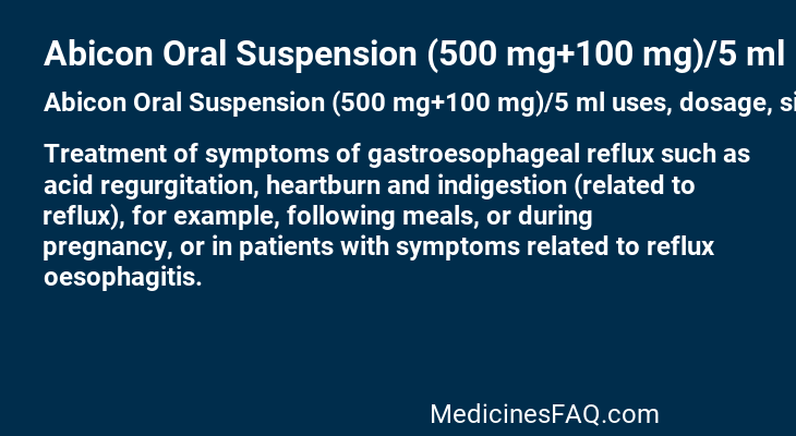 Abicon Oral Suspension (500 mg+100 mg)/5 ml