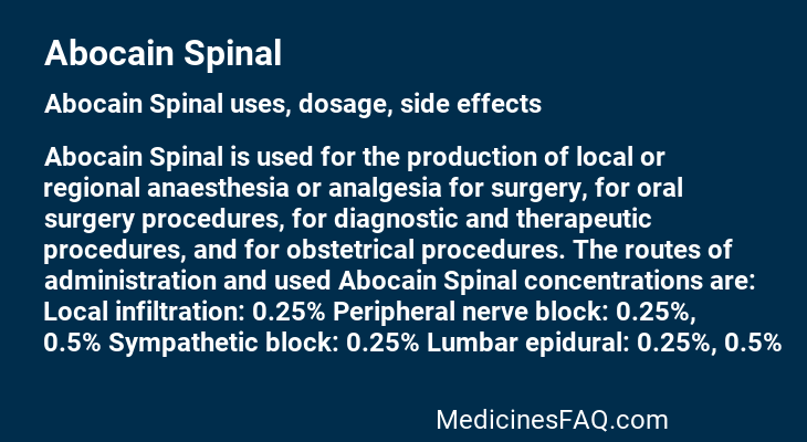Abocain Spinal