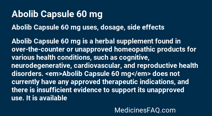 Abolib Capsule 60 mg