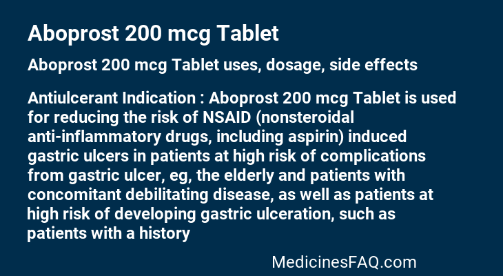 Aboprost 200 mcg Tablet