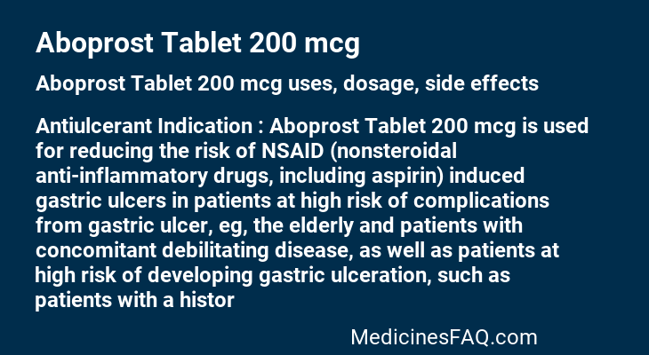 Aboprost Tablet 200 mcg