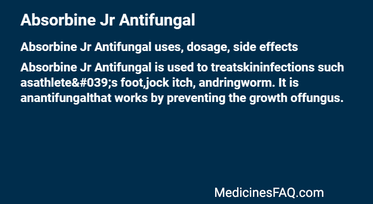 Absorbine Jr Antifungal