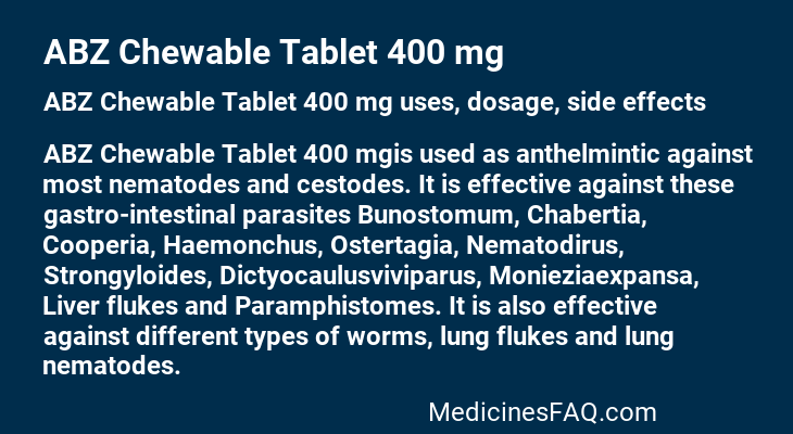 ABZ Chewable Tablet 400 mg