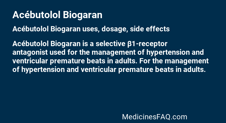 Acébutolol Biogaran