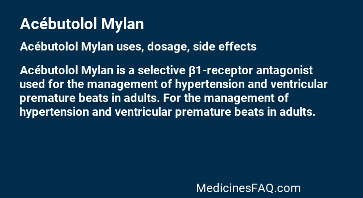 Acébutolol Mylan