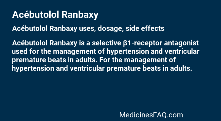 Acébutolol Ranbaxy