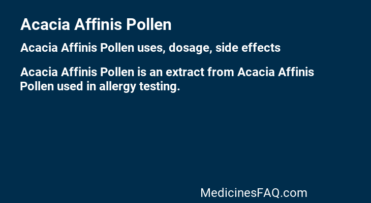Acacia Affinis Pollen