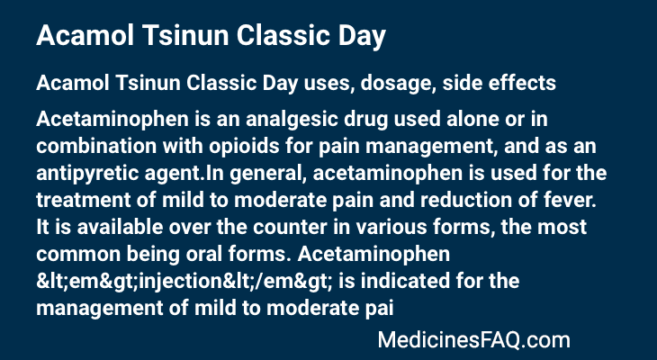 Acamol Tsinun Classic Day