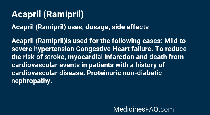 Acapril (Ramipril)