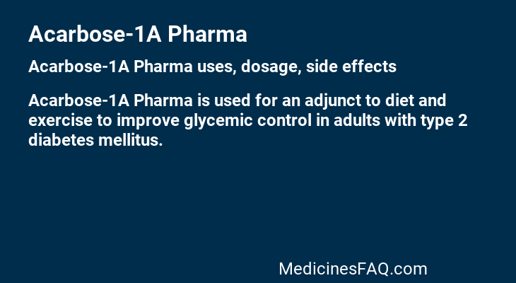 Acarbose-1A Pharma