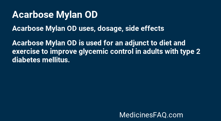 Acarbose Mylan OD