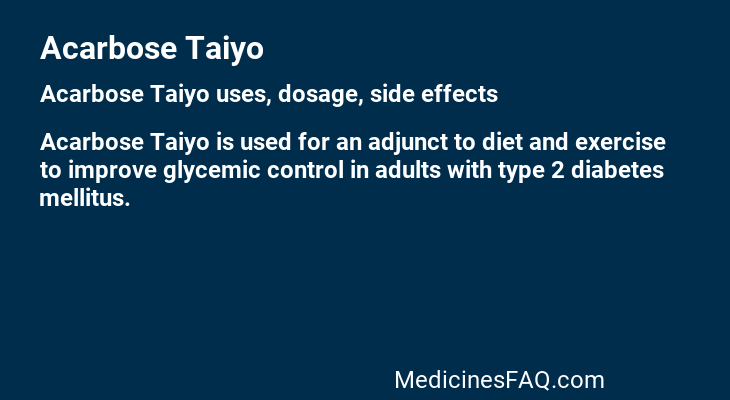 Acarbose Taiyo