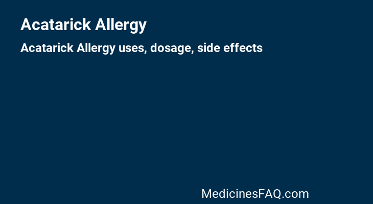 Acatarick Allergy