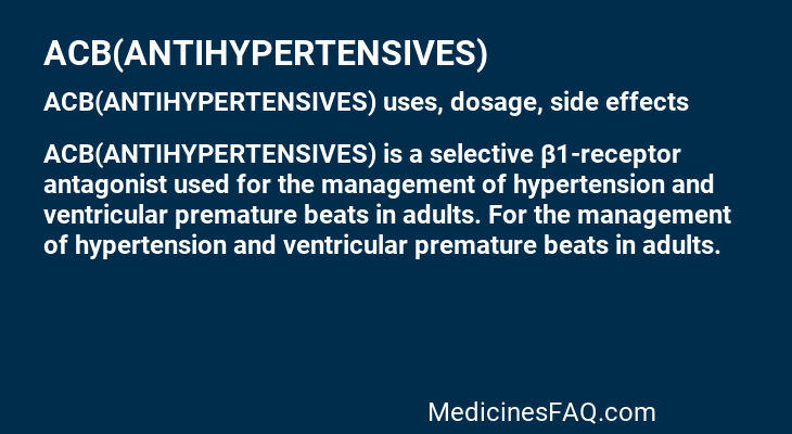 ACB(ANTIHYPERTENSIVES)