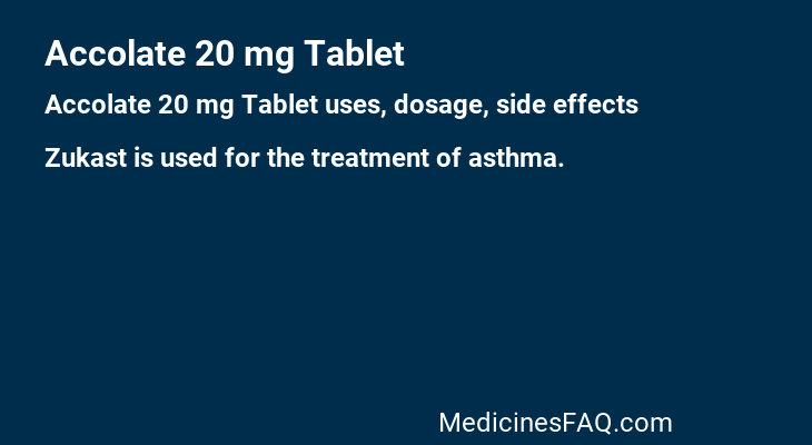 Accolate 20 mg Tablet