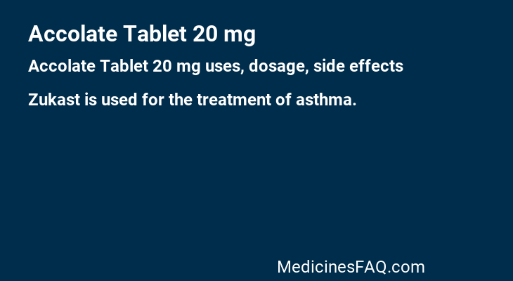 Accolate Tablet 20 mg