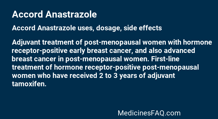 Accord Anastrazole