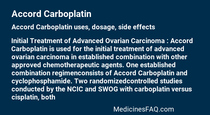 Accord Carboplatin