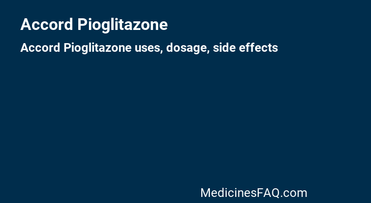 Accord Pioglitazone